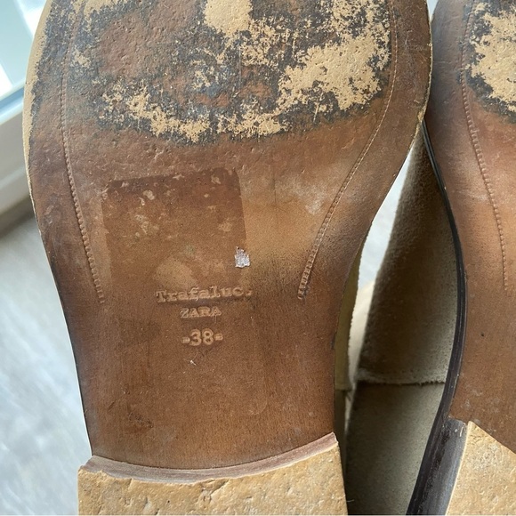 Zara Tan Suede  Wedge Boots - Picture 11 of 14